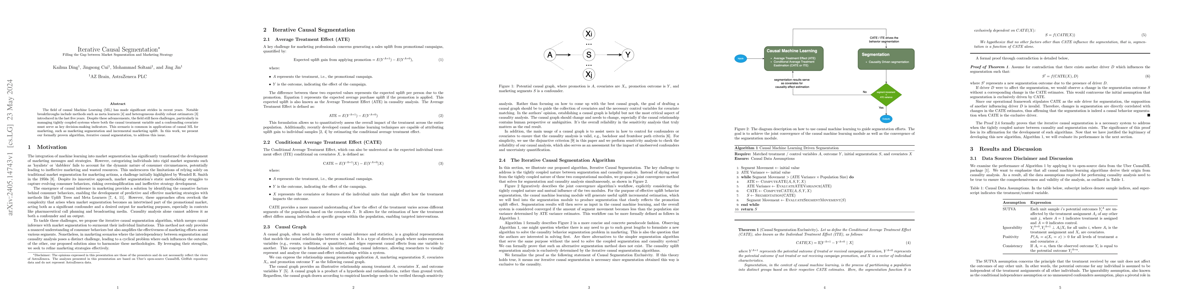 Thumbnail for Iterative Causal Segmentation: Filling the Gap between Market
  Segmentation and Marketing Strategy