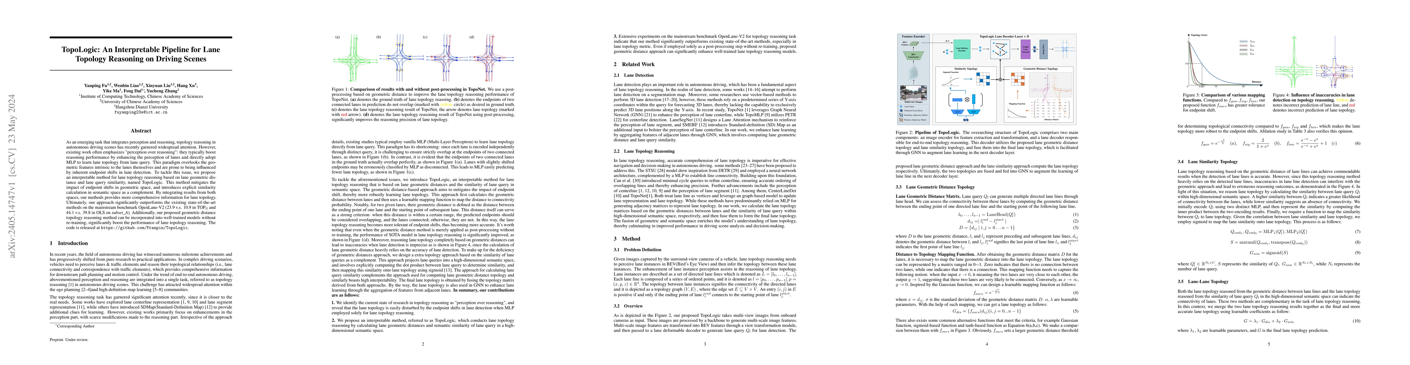 Thumbnail for TopoLogic: An Interpretable Pipeline for Lane Topology Reasoning on
  Driving Scenes