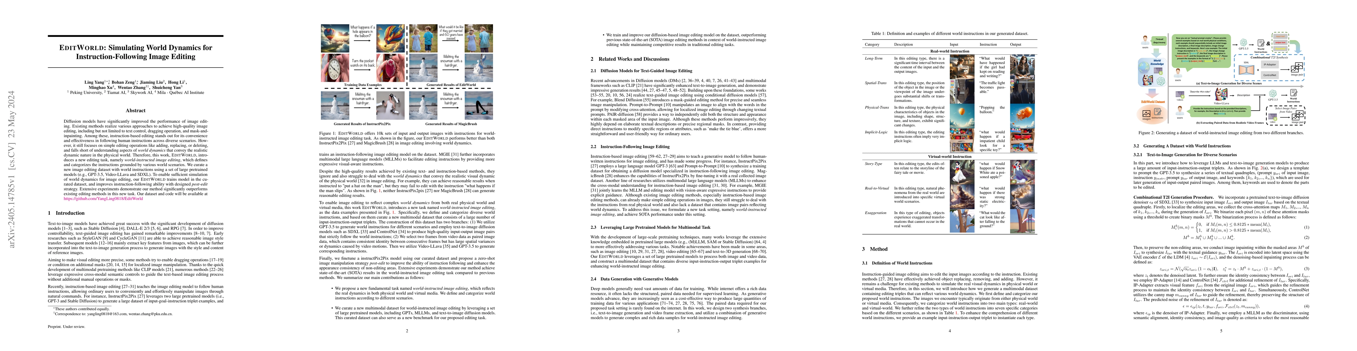 Thumbnail for EditWorld: Simulating World Dynamics for Instruction-Following Image
  Editing