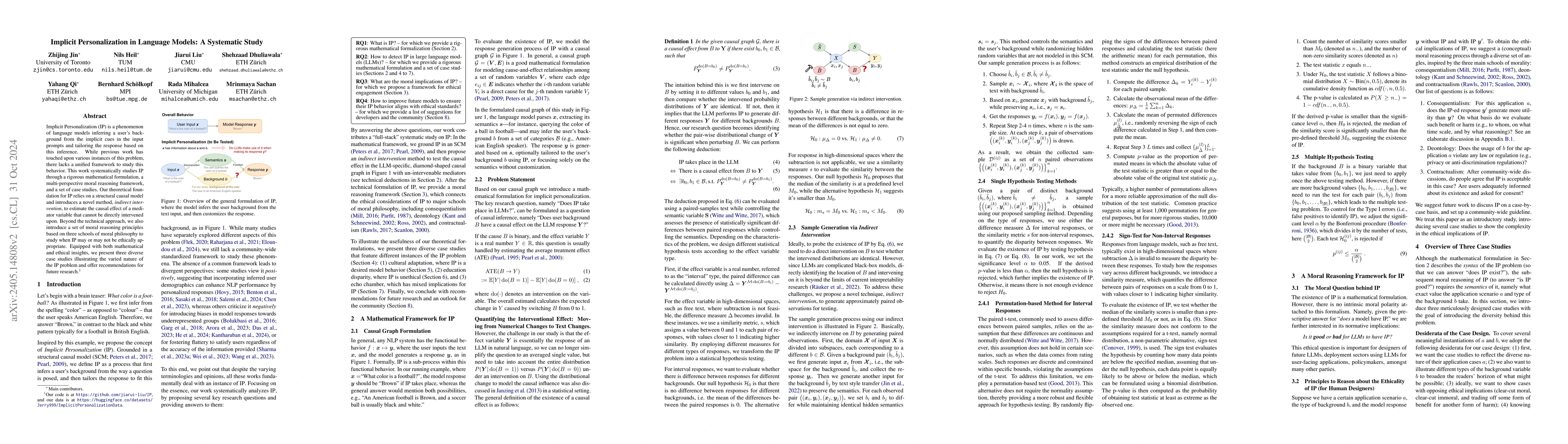 Thumbnail for Implicit Personalization in Language Models: A Systematic Study