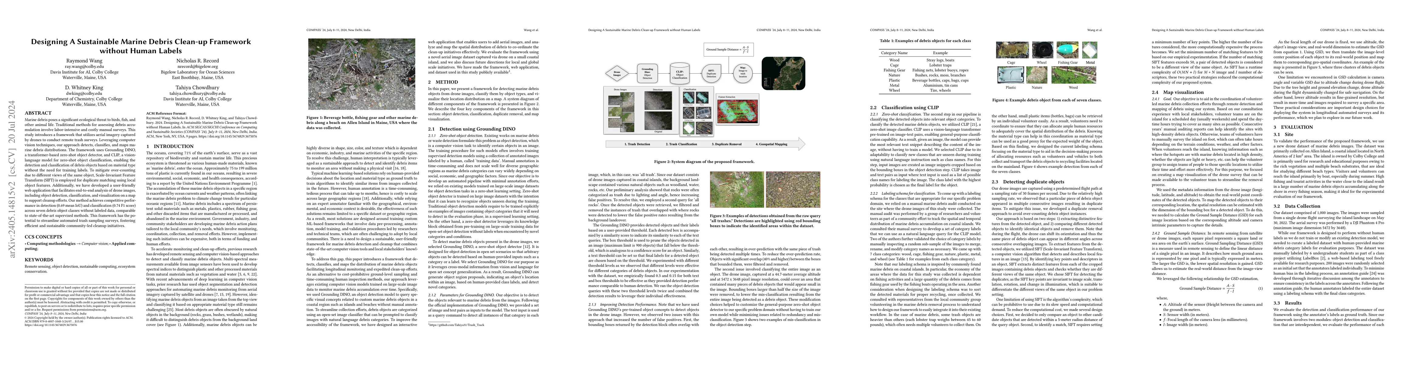 Thumbnail for Designing A Sustainable Marine Debris Clean-up Framework without Human
  Labels