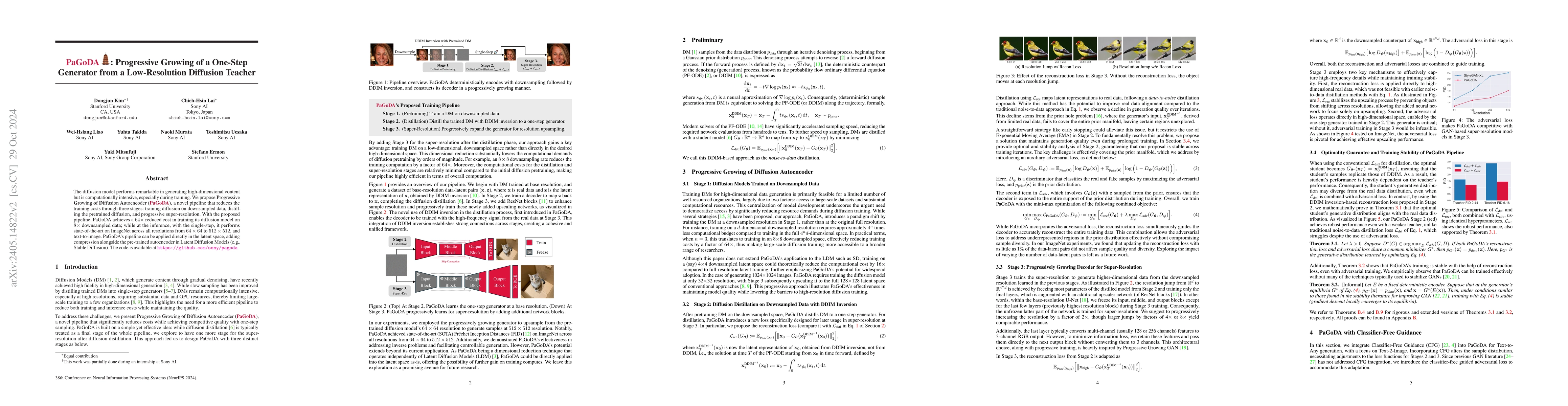 Thumbnail for PaGoDA: Progressive Growing of a One-Step Generator from a
  Low-Resolution Diffusion Teacher