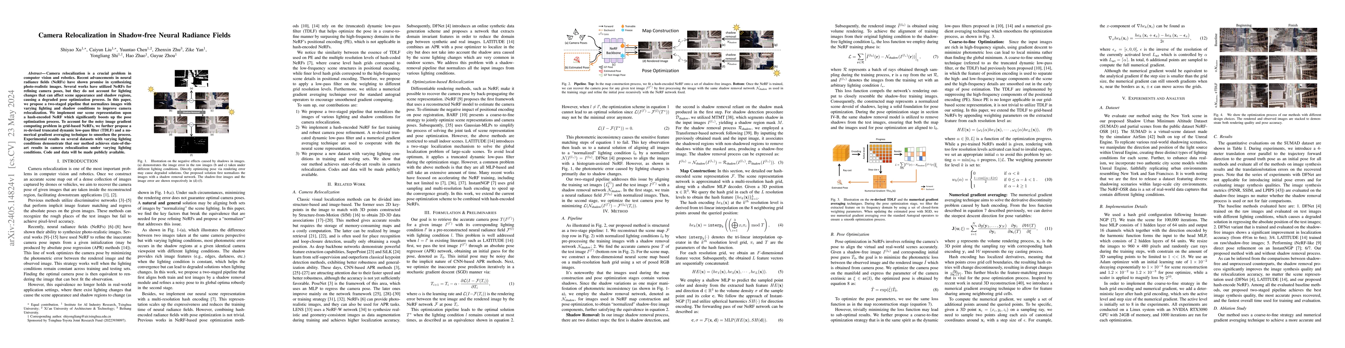 Thumbnail for Camera Relocalization in Shadow-free Neural Radiance Fields
