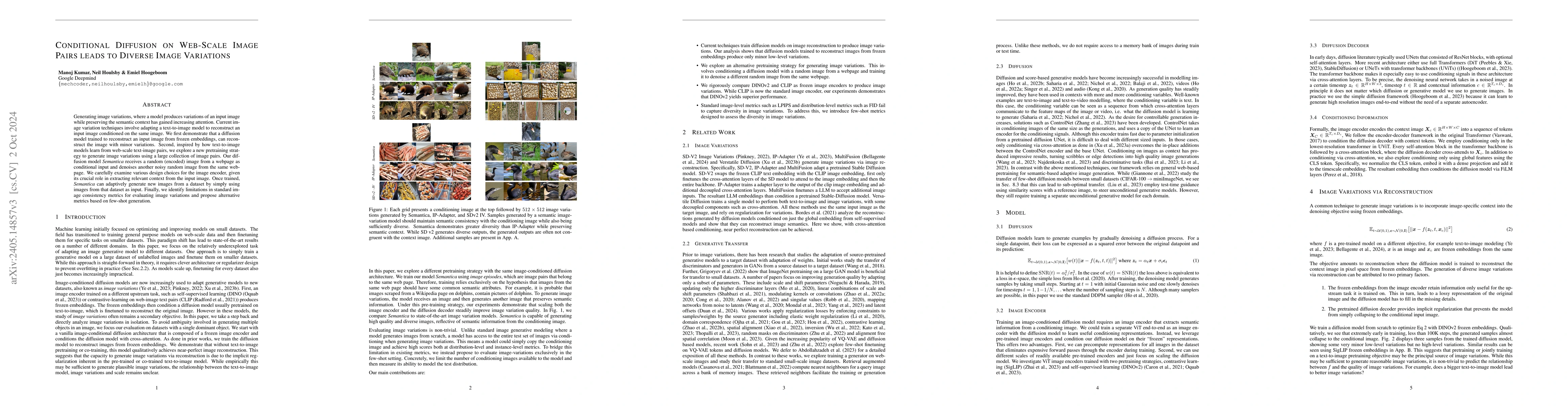 Thumbnail for Semantica: An Adaptable Image-Conditioned Diffusion Model