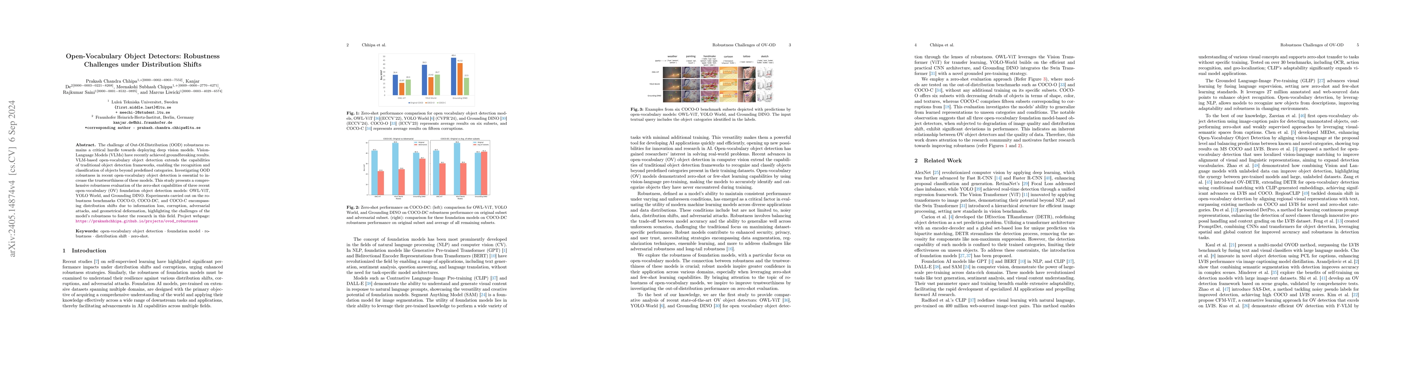 Thumbnail for Open-Vocabulary Object Detectors: Robustness Challenges under
  Distribution Shifts