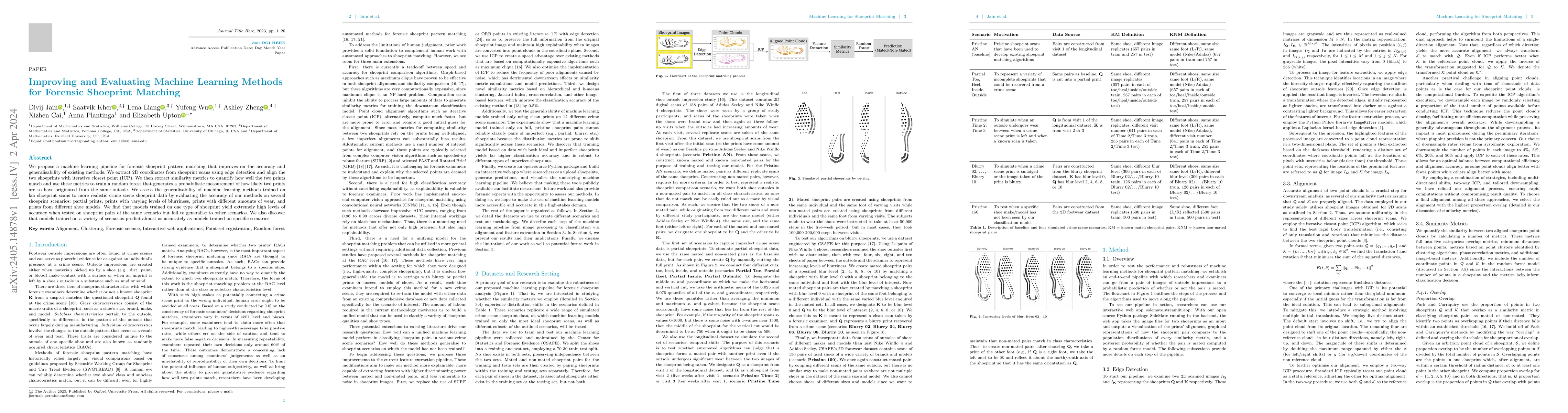 Thumbnail for Improving and Evaluating Machine Learning Methods for Forensic Shoeprint
  Matching