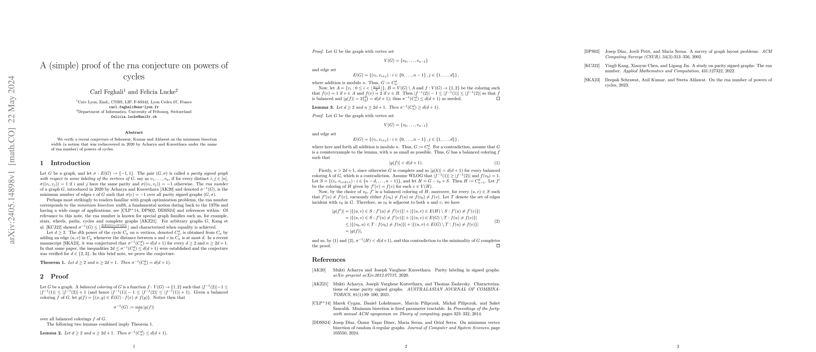 Thumbnail for A (simple) proof of the rna conjecture on powers of cycles