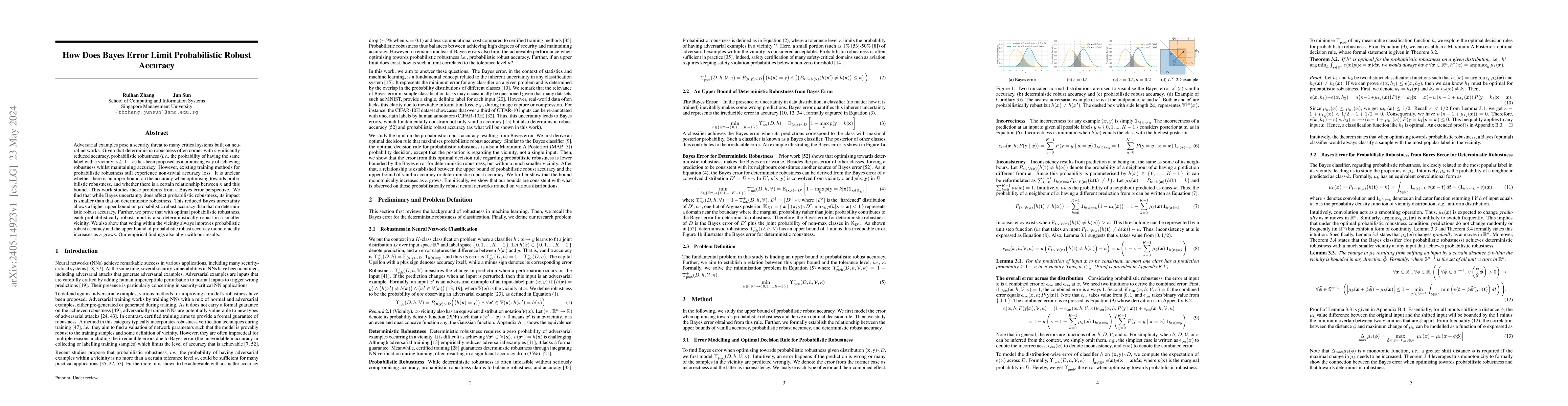 Thumbnail for How Does Bayes Error Limit Probabilistic Robust Accuracy