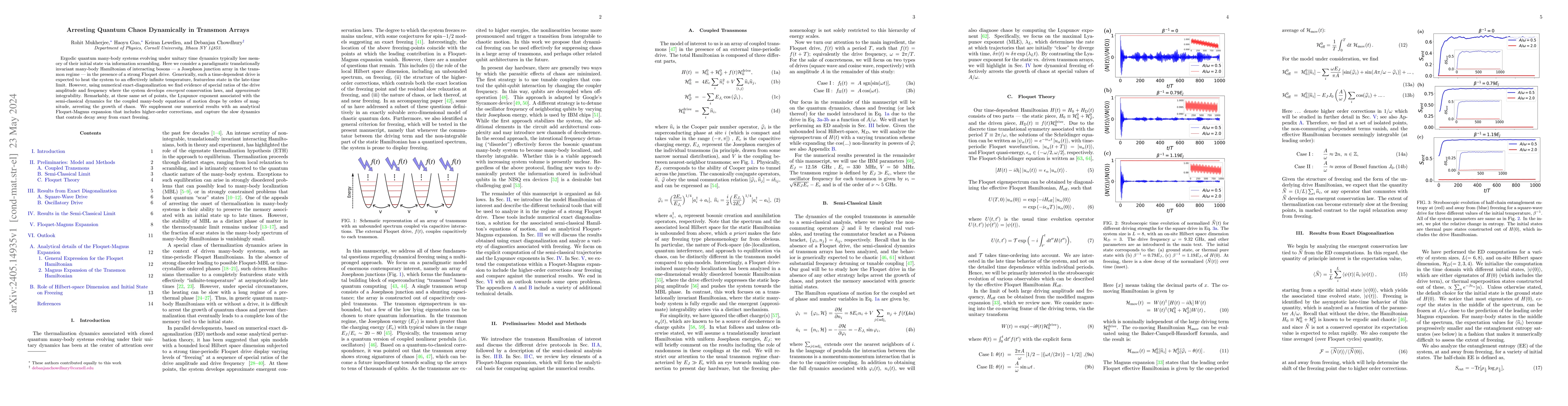Thumbnail for Arresting Quantum Chaos Dynamically in Transmon Arrays