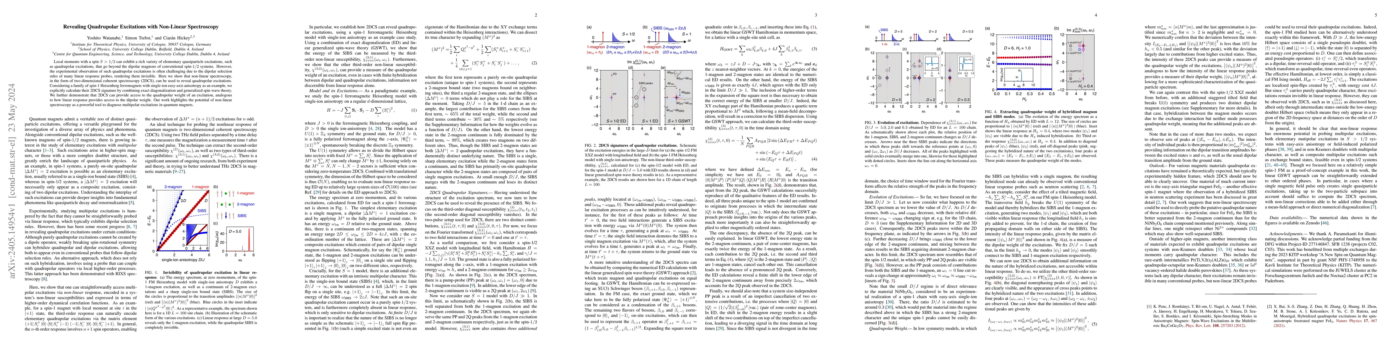 Thumbnail for Revealing Quadrupolar Excitations with Non-Linear Spectroscopy