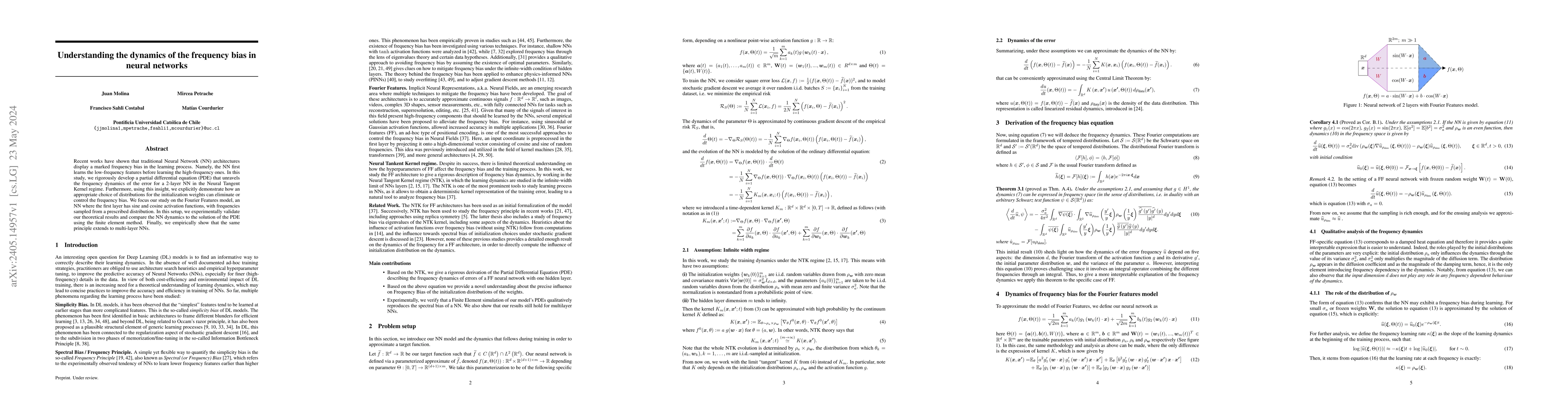 Thumbnail for Understanding the dynamics of the frequency bias in neural networks