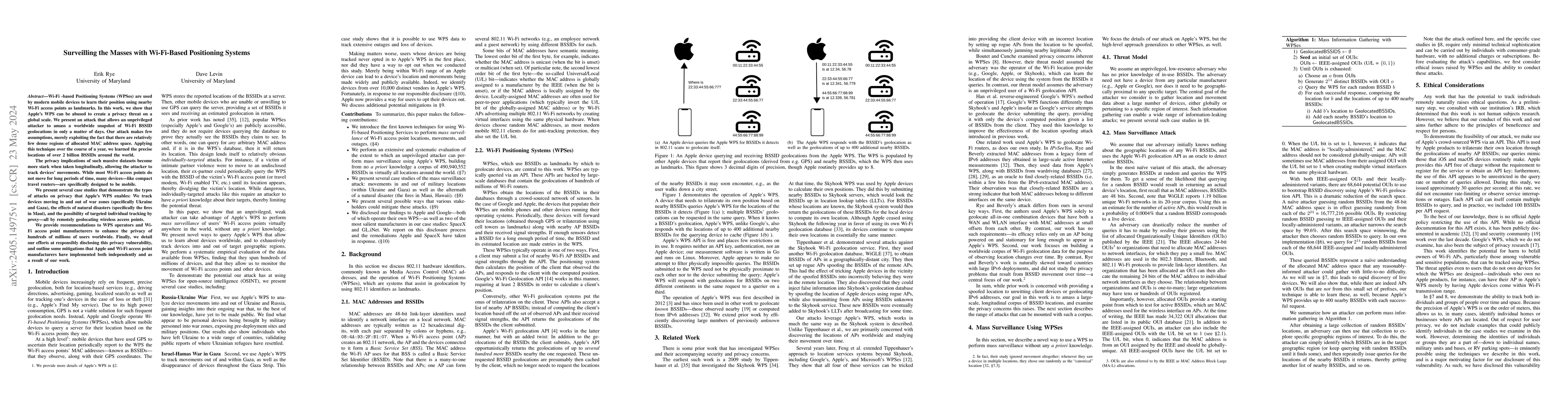 Thumbnail for Surveilling the Masses with Wi-Fi-Based Positioning Systems