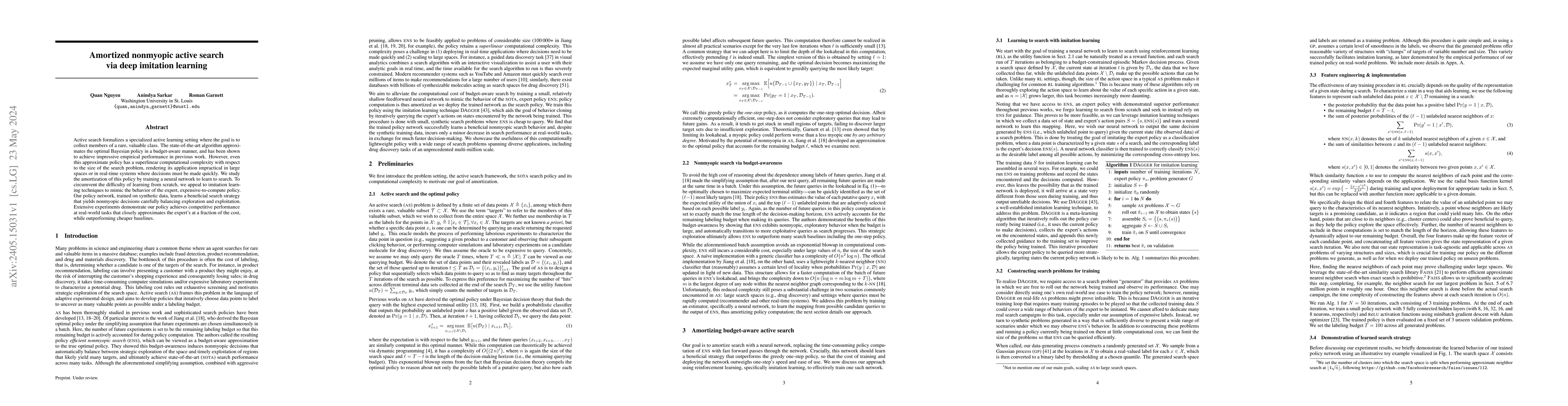 Thumbnail for Amortized nonmyopic active search via deep imitation learning