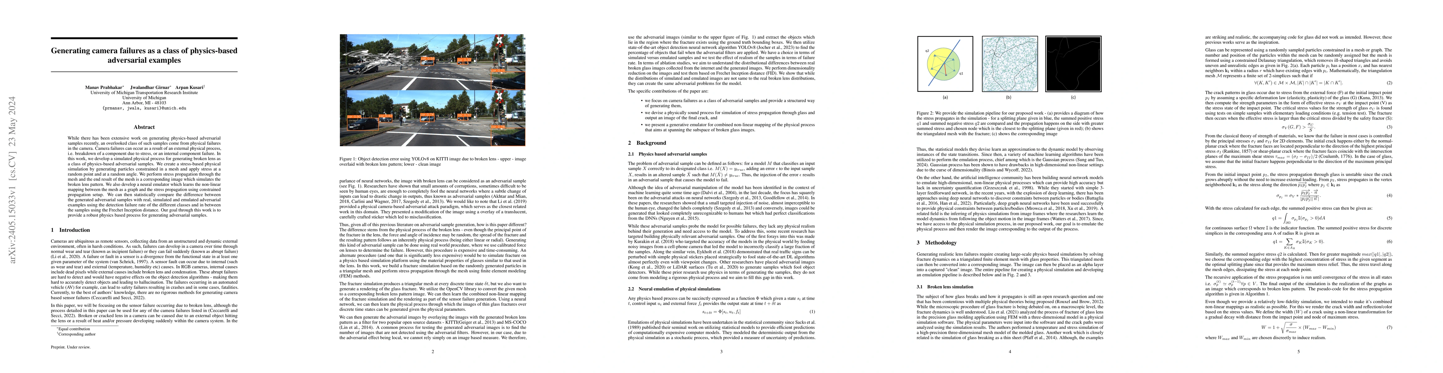Thumbnail for Generating camera failures as a class of physics-based adversarial
  examples