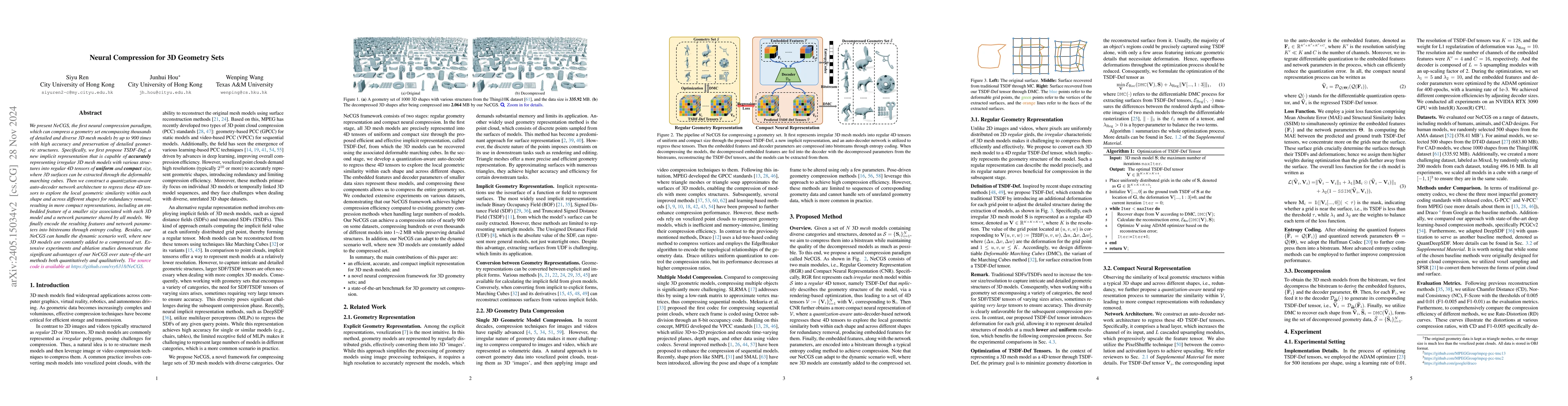 Thumbnail for NeCGS: Neural Compression for 3D Geometry Sets