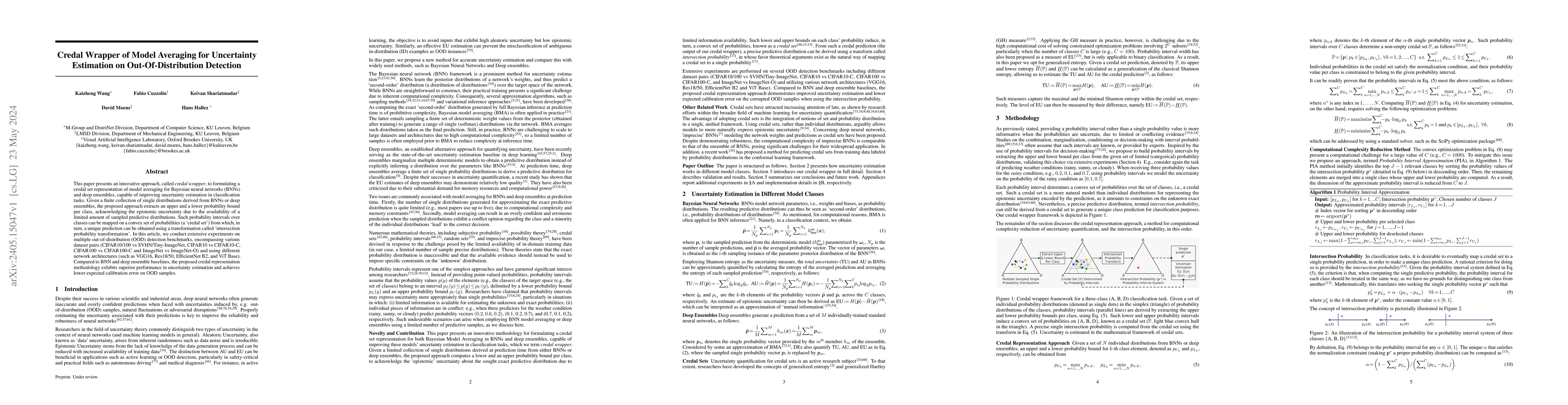 Thumbnail for Credal Wrapper of Model Averaging for Uncertainty Estimation on
  Out-Of-Distribution Detection