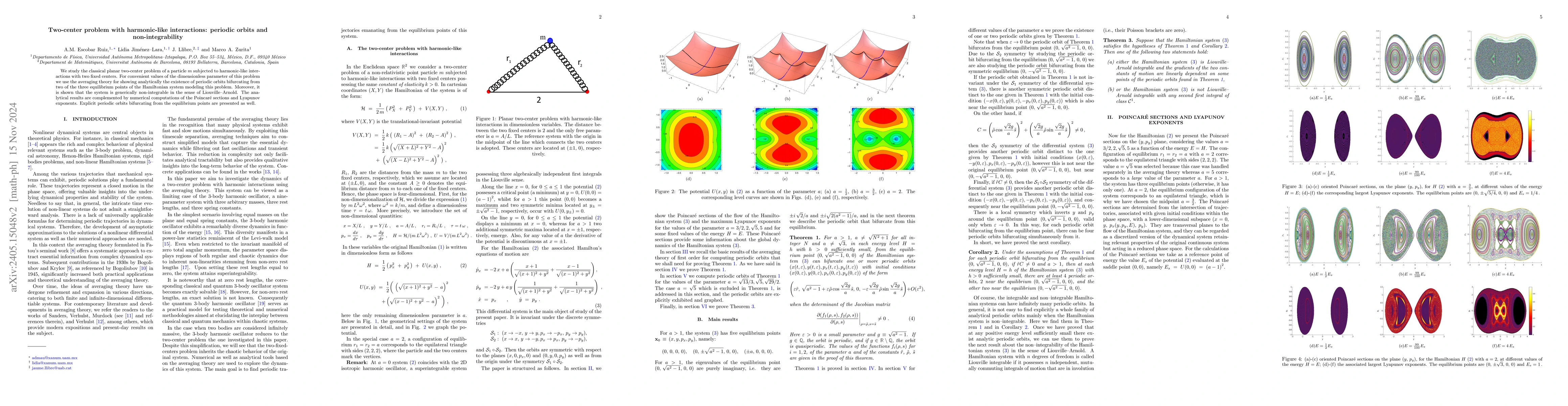 Thumbnail for Two-center problem with harmonic-like interactions: periodic orbits and
  integrability