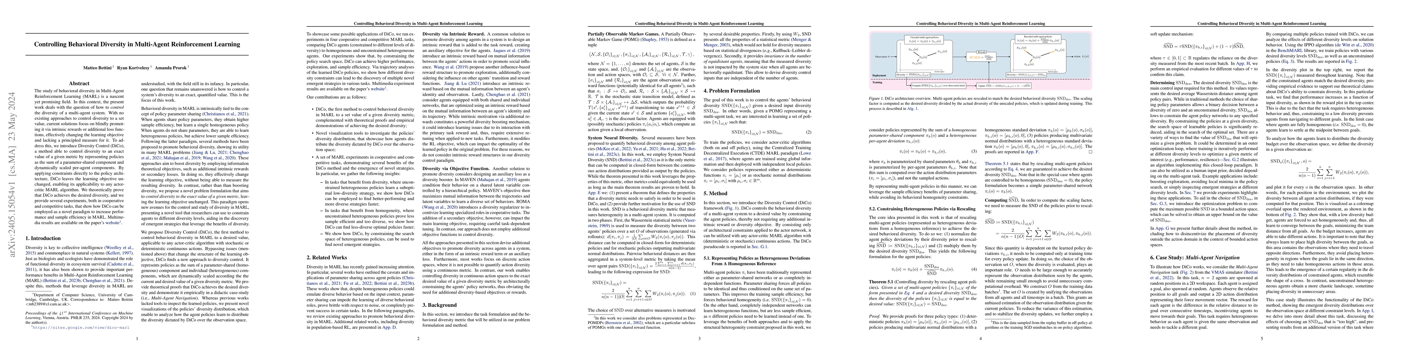 Thumbnail for Controlling Behavioral Diversity in Multi-Agent Reinforcement Learning