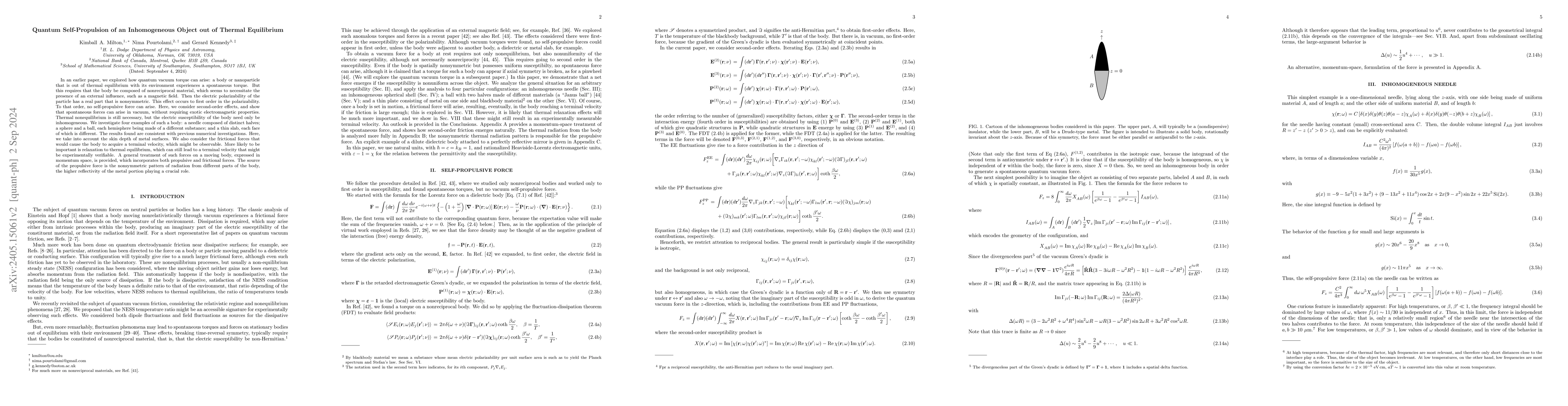 Thumbnail for Quantum Self-Propulsion of an Inhomogeneous Object out of Thermal
  Equilibrium
