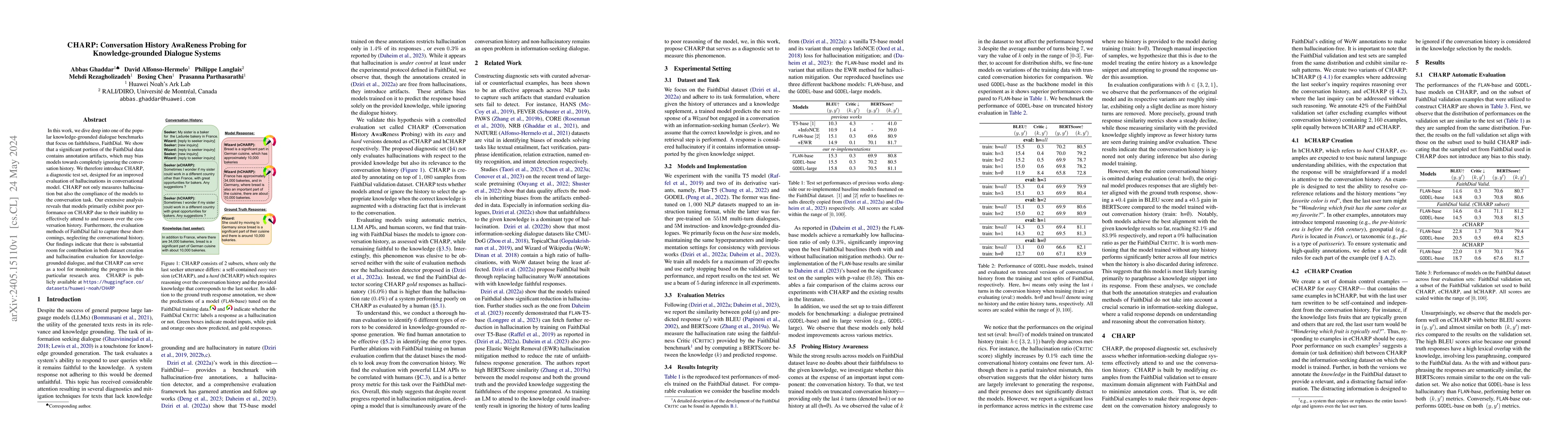 Thumbnail for CHARP: Conversation History AwaReness Probing for Knowledge-grounded
  Dialogue Systems