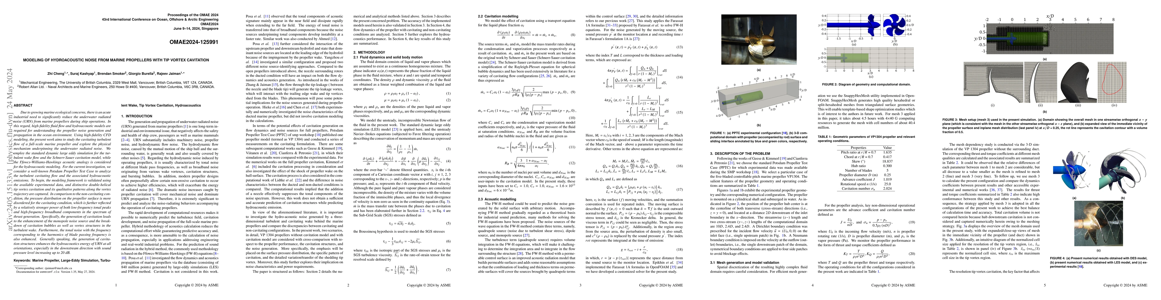 Thumbnail for Modeling of Hydroacoustic Noise from Marine Propellers with Tip Vortex
  Cavitation