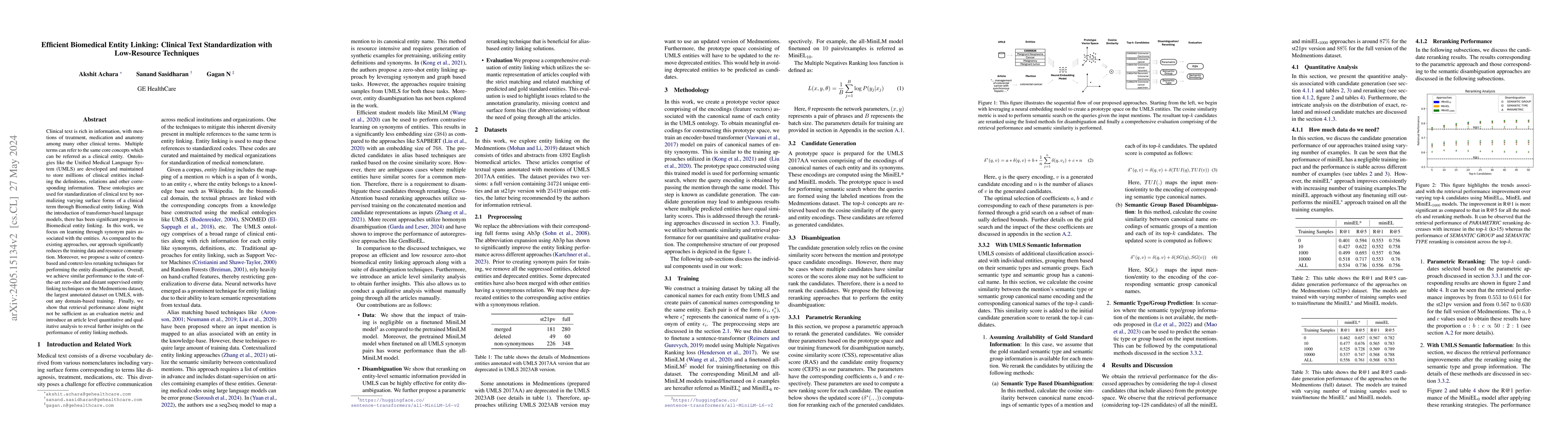 Thumbnail for Efficient Biomedical Entity Linking: Clinical Text Standardization with
  Low-Resource Techniques