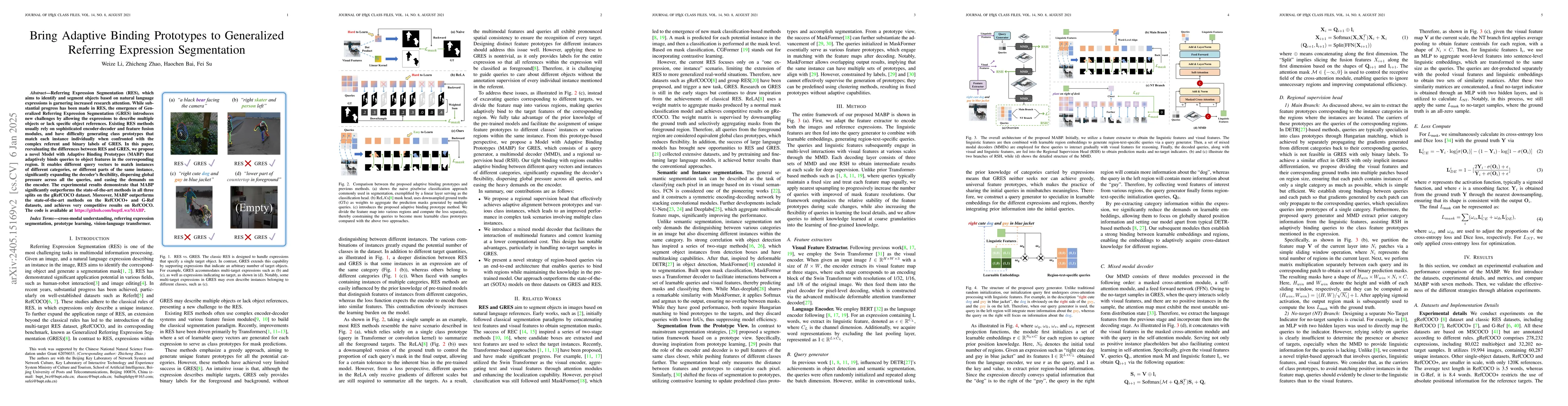 Thumbnail for Bring Adaptive Binding Prototypes to Generalized Referring Expression
  Segmentation