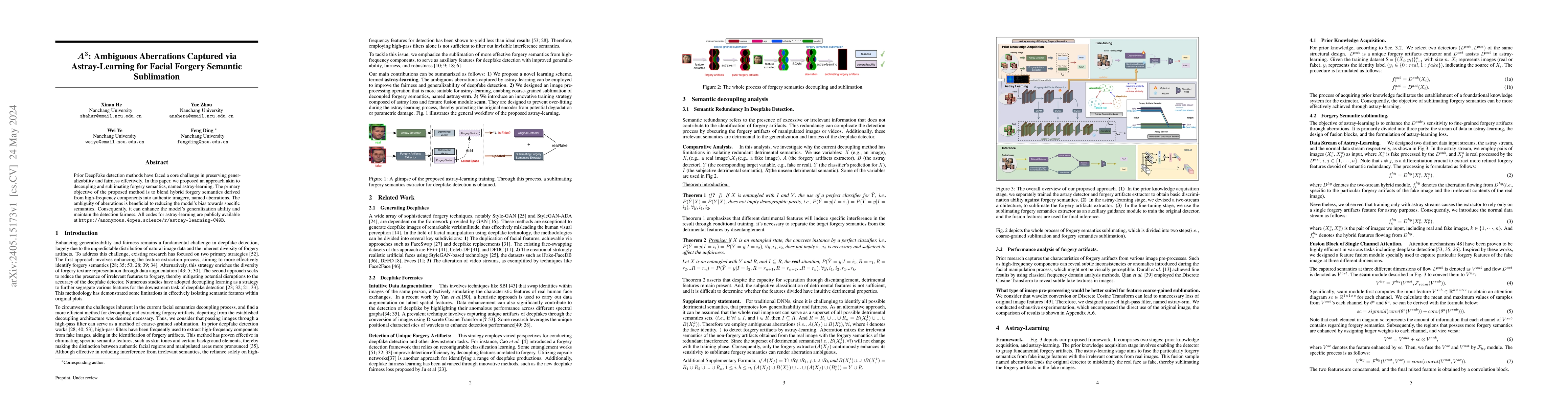 Thumbnail for A3:Ambiguous Aberrations Captured via Astray-Learning for Facial Forgery
  Semantic Sublimation