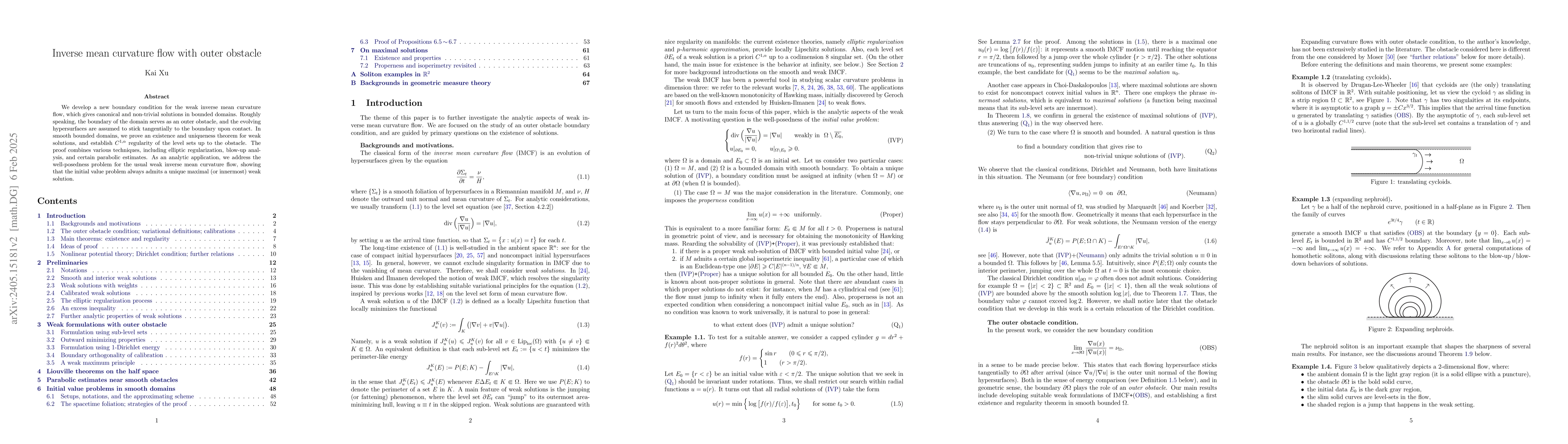 Thumbnail for Inverse mean curvature flow with outer obstacle