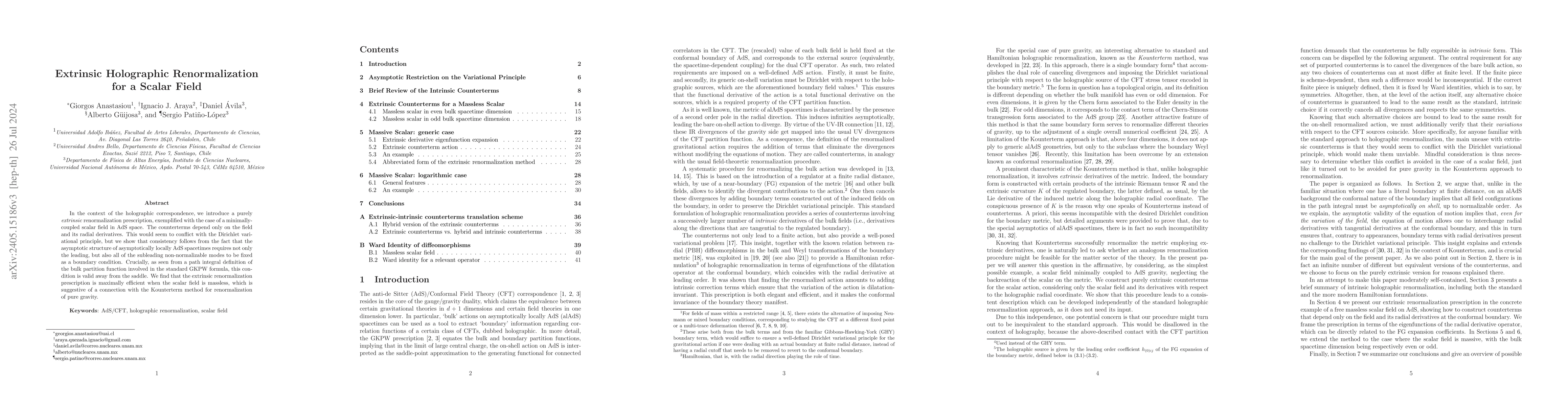 Thumbnail for Extrinsic Holographic Renormalization for a Scalar Field