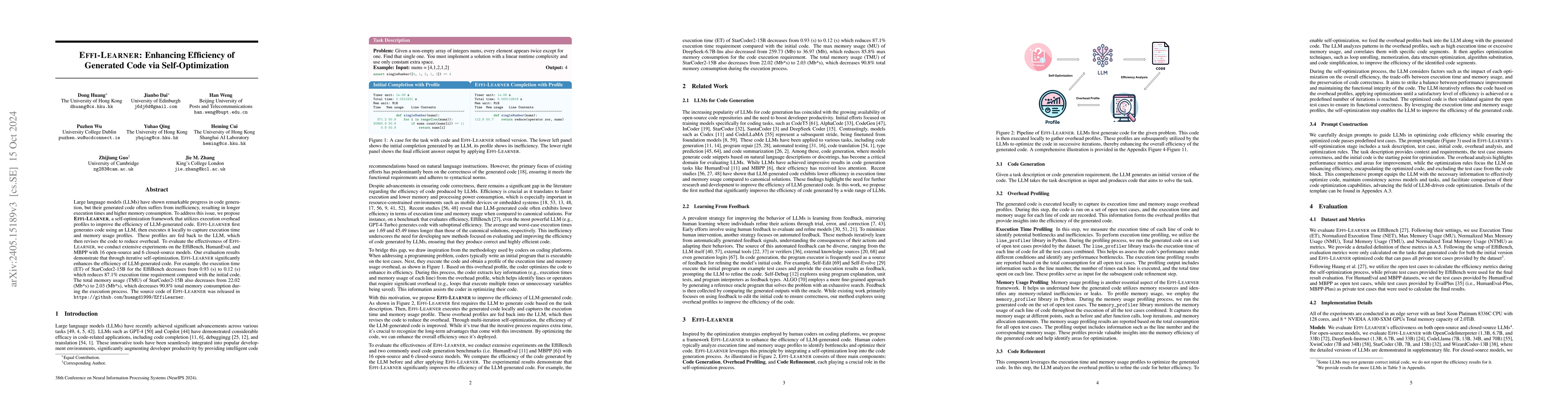 Thumbnail for SOAP: Enhancing Efficiency of Generated Code via Self-Optimization