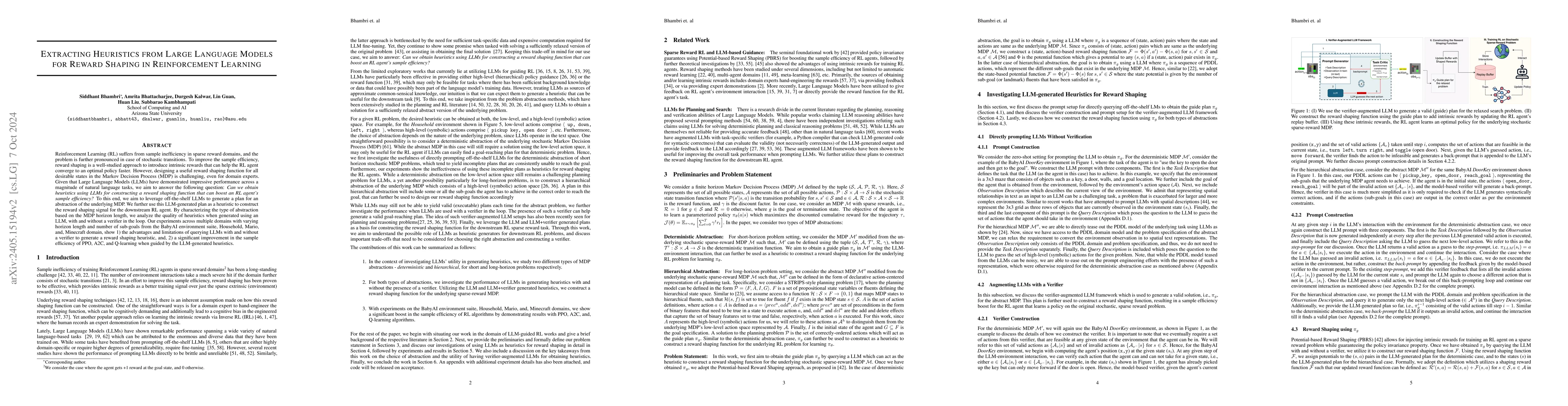 Thumbnail for Efficient Reinforcement Learning via Large Language Model-based Search
