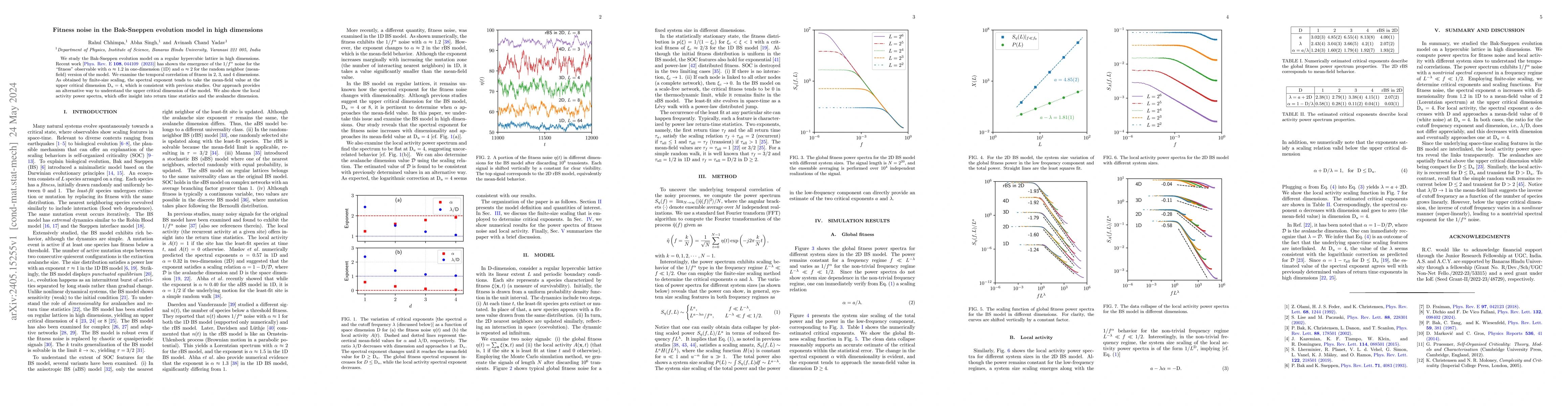 Thumbnail for Fitness noise in the Bak-Sneppen evolution model in high dimensions