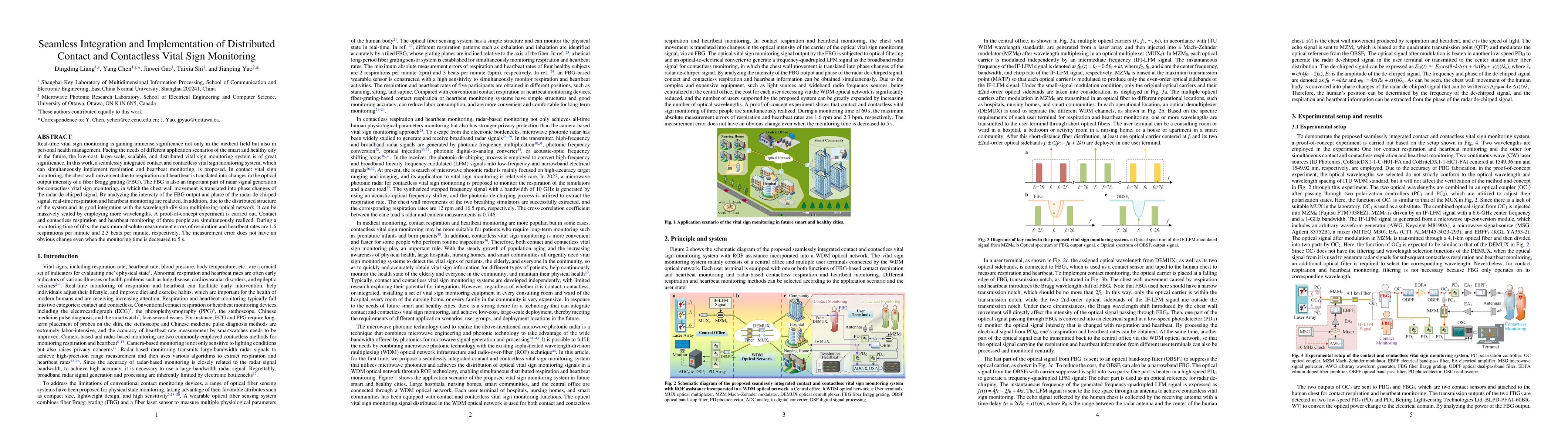 Thumbnail for Seamless Integration and Implementation of Distributed Contact and
  Contactless Vital Sign Monitoring