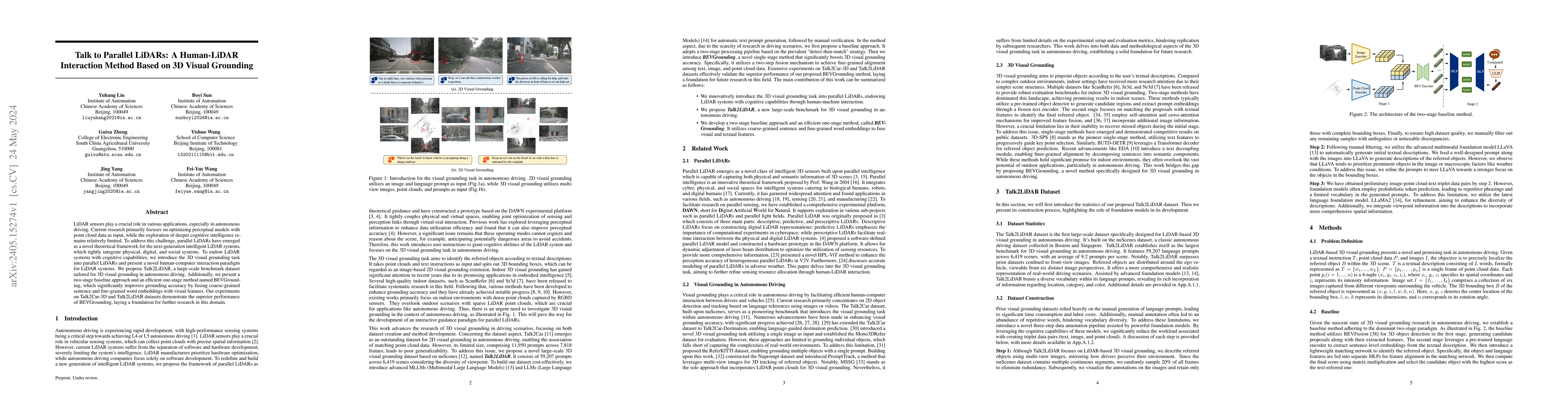 Thumbnail for Talk to Parallel LiDARs: A Human-LiDAR Interaction Method Based on 3D
  Visual Grounding