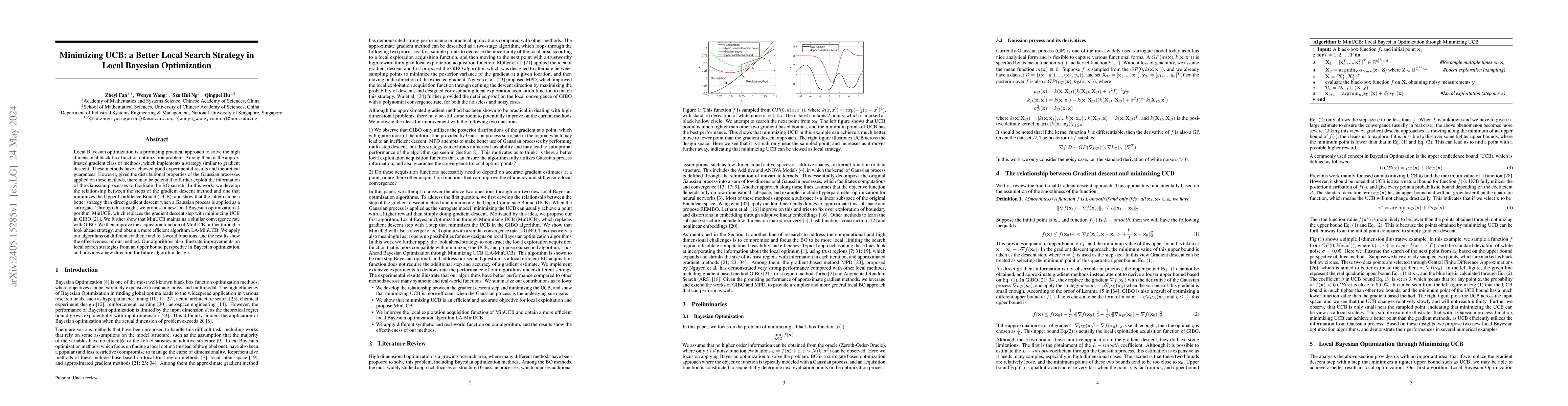 Thumbnail for Minimizing UCB: a Better Local Search Strategy in Local Bayesian
  Optimization