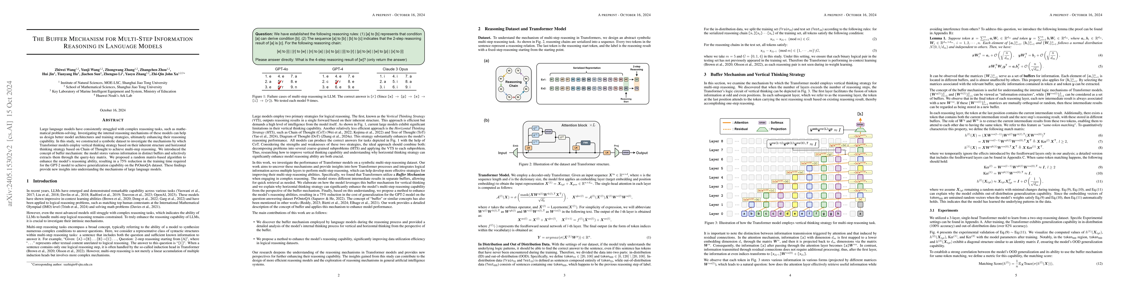 Thumbnail for Towards Understanding How Transformer Perform Multi-step Reasoning with
  Matching Operation