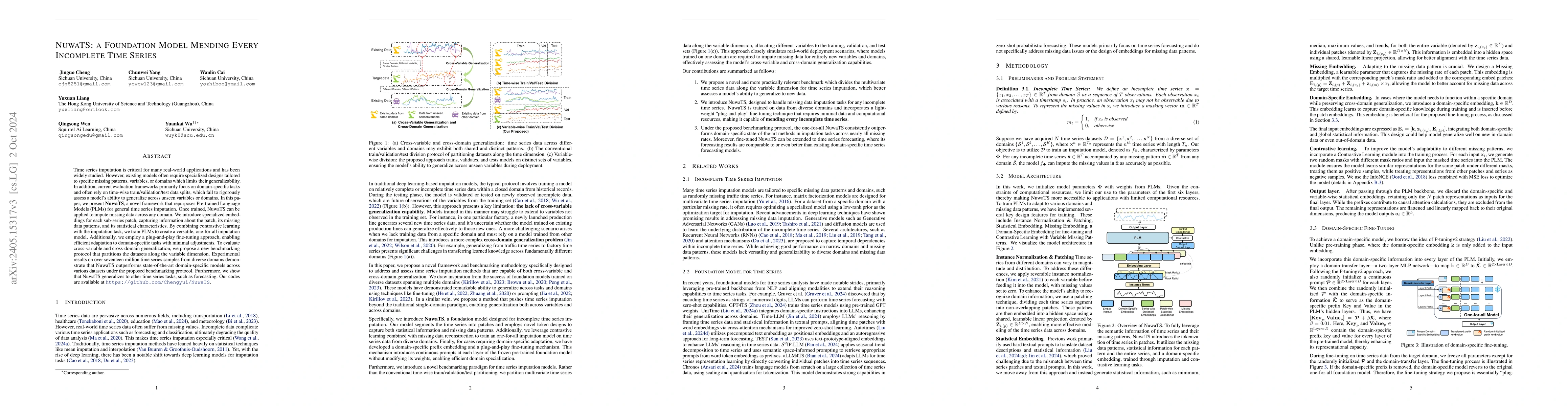 Thumbnail for NuwaTS: a Foundation Model Mending Every Incomplete Time Series