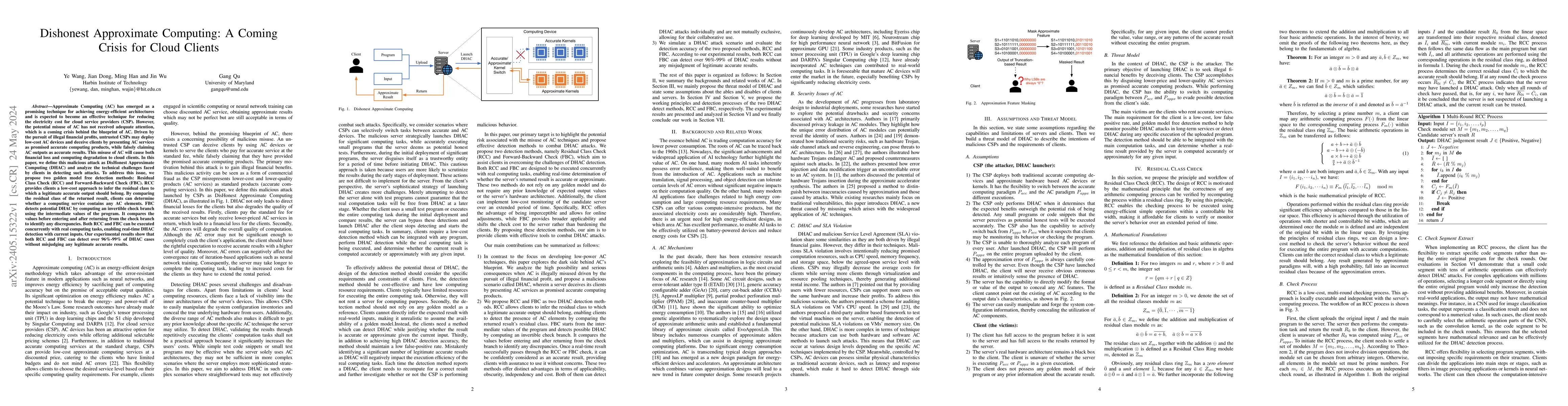Thumbnail for Dishonest Approximate Computing: A Coming Crisis for Cloud Clients