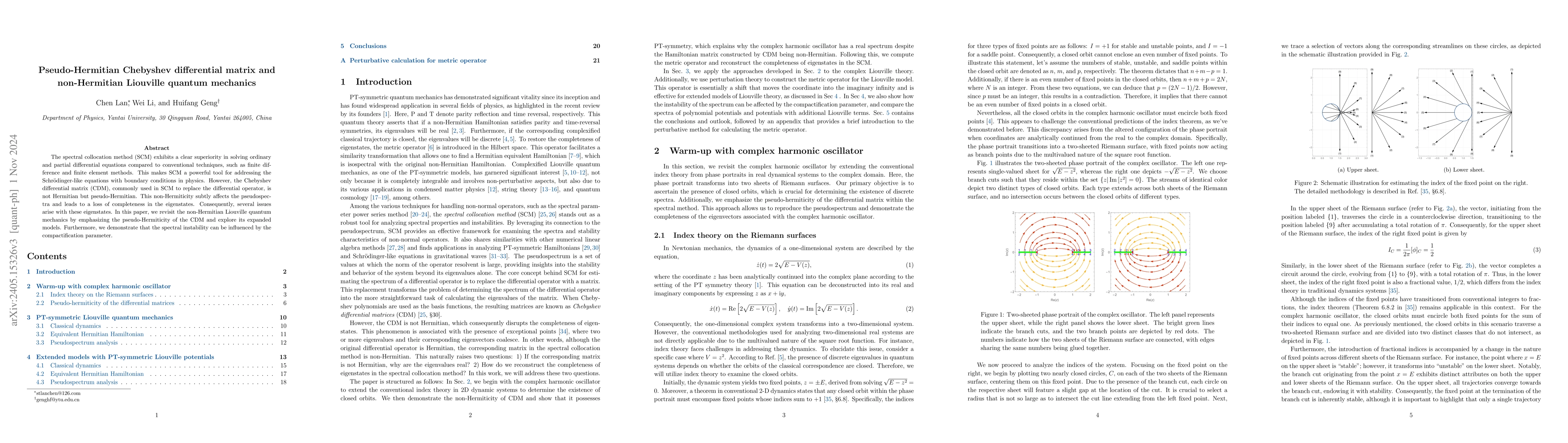Thumbnail for Pseudo-hermitian Chebyshev differential matrix and non-Hermitian
  Liouville quantum mechanics