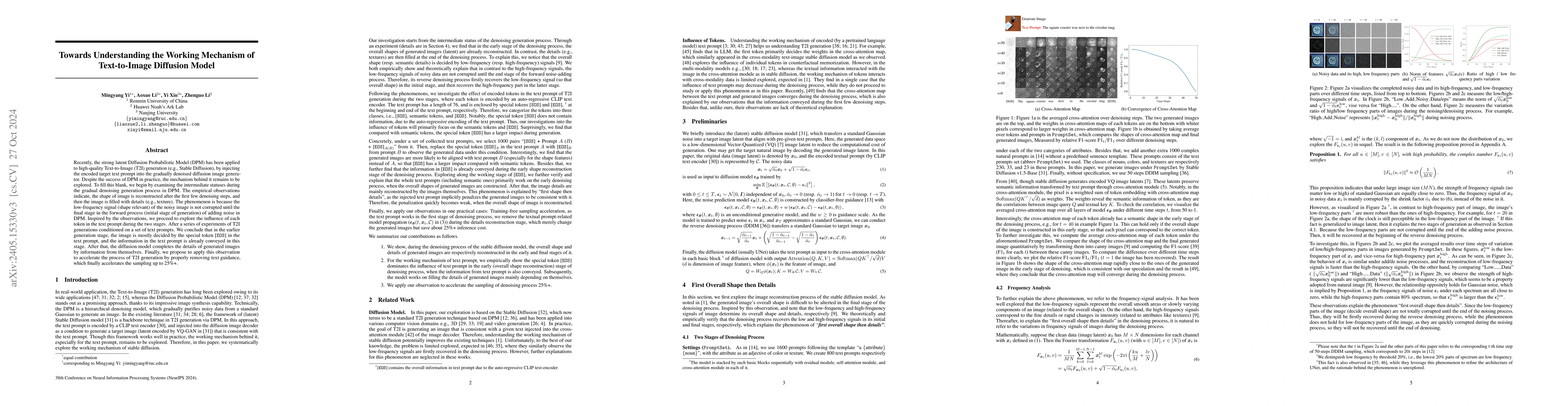 Thumbnail for Towards Understanding the Working Mechanism of Text-to-Image Diffusion
  Model
