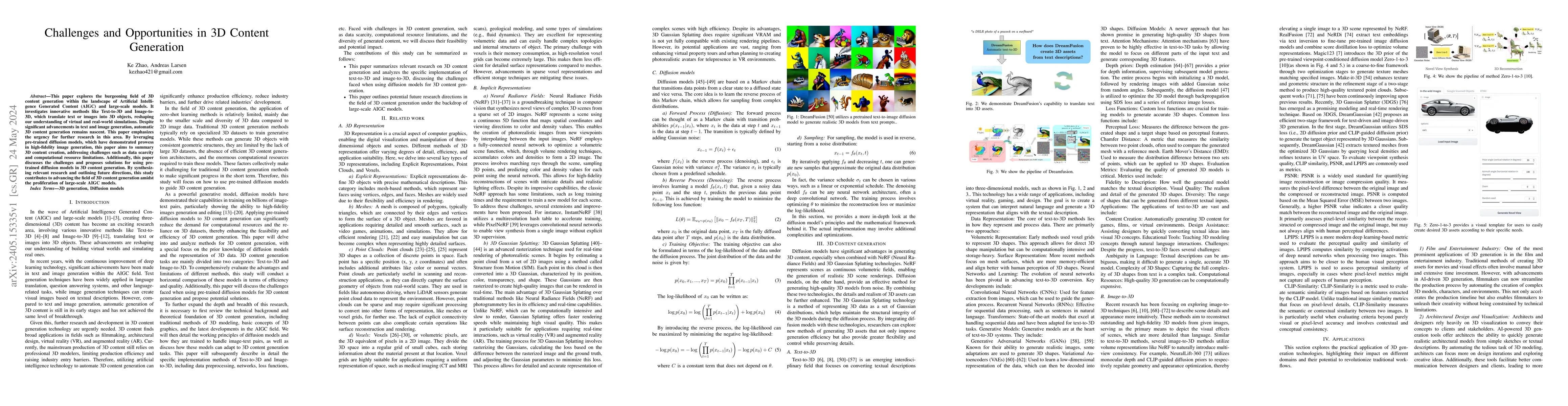 Thumbnail for Challenges and Opportunities in 3D Content Generation