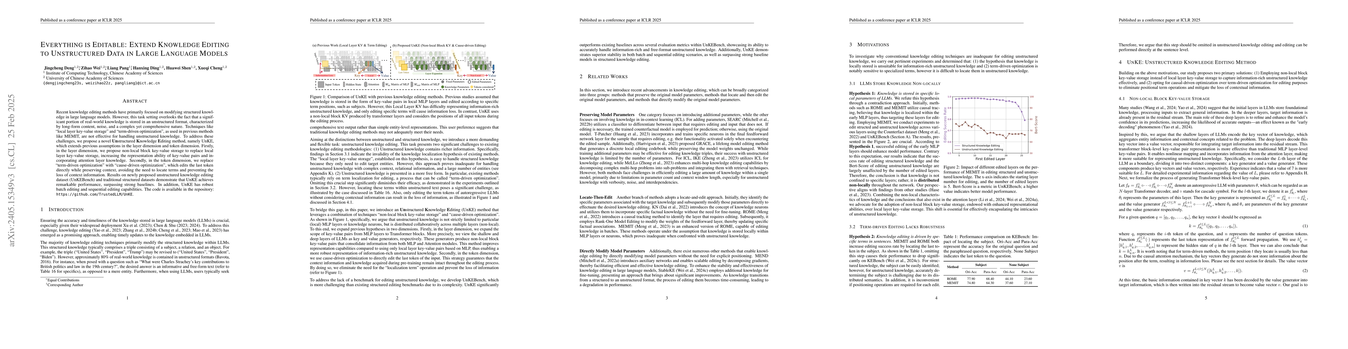 Thumbnail for UnKE: Unstructured Knowledge Editing in Large Language Models