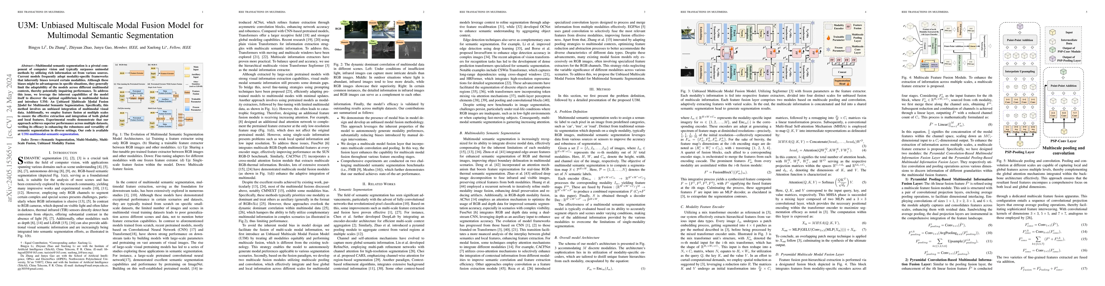 Thumbnail for U3M: Unbiased Multiscale Modal Fusion Model for Multimodal Semantic
  Segmentation