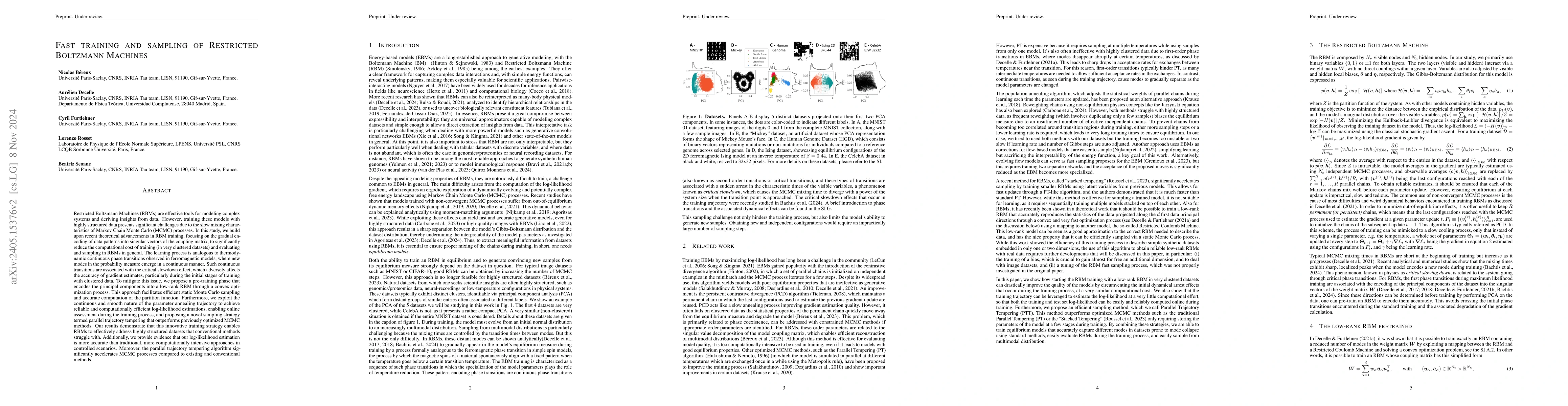 Thumbnail for Fast, accurate training and sampling of Restricted Boltzmann Machines