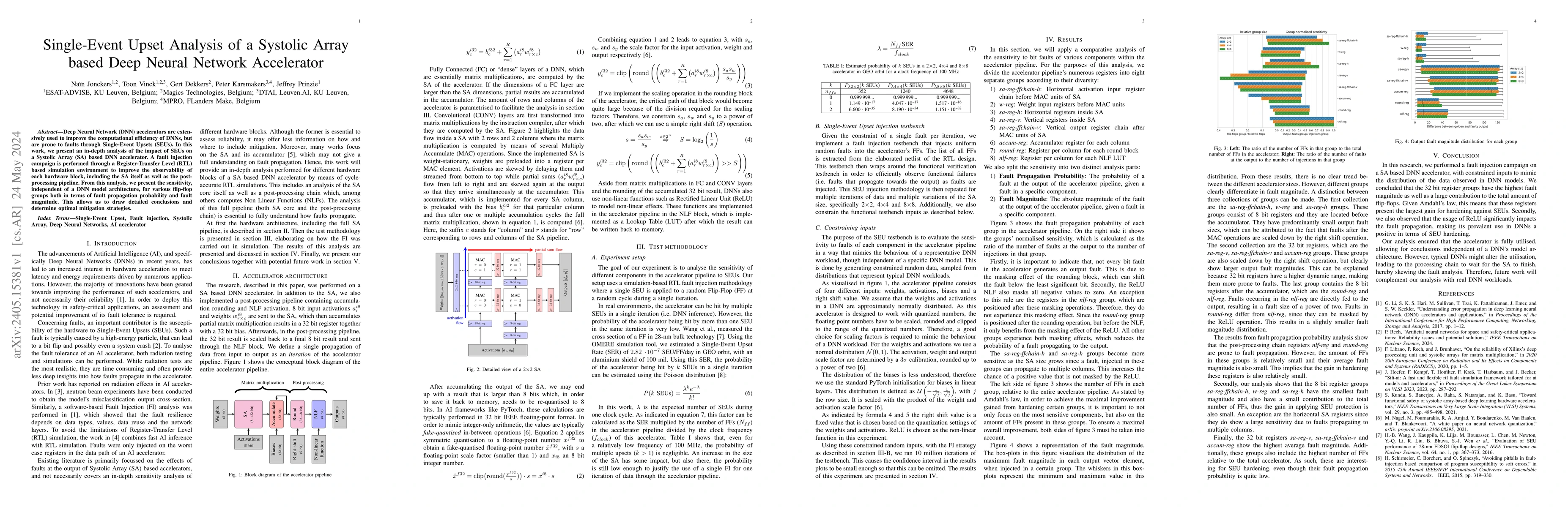 Thumbnail for Single-Event Upset Analysis of a Systolic Array based Deep Neural
  Network Accelerator