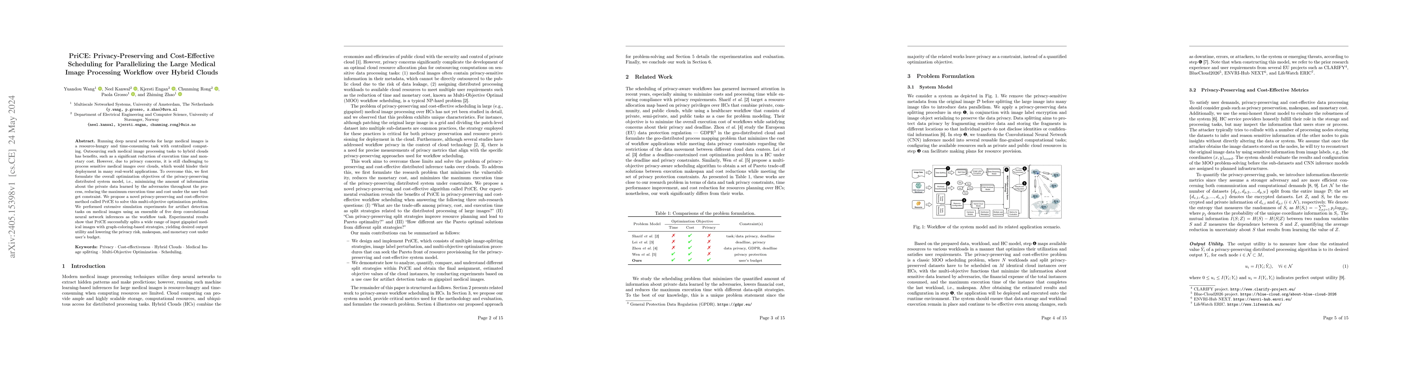 Thumbnail for PriCE: Privacy-Preserving and Cost-Effective Scheduling for
  Parallelizing the Large Medical Image Processing Workflow over Hybrid Clouds