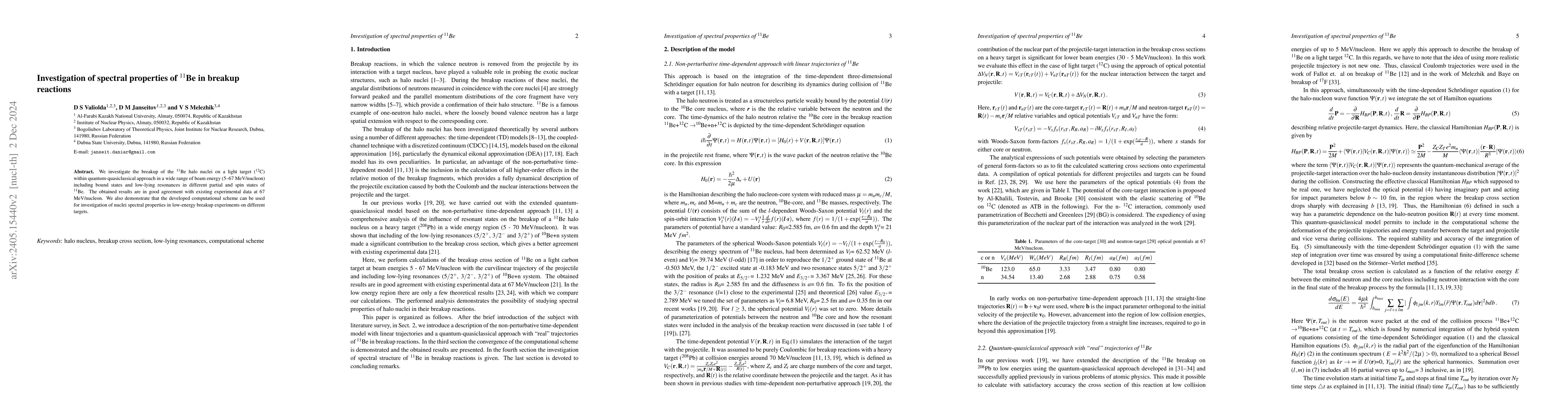 Thumbnail for Investigation of spectral properties of ^{11}Be in breakup reactions