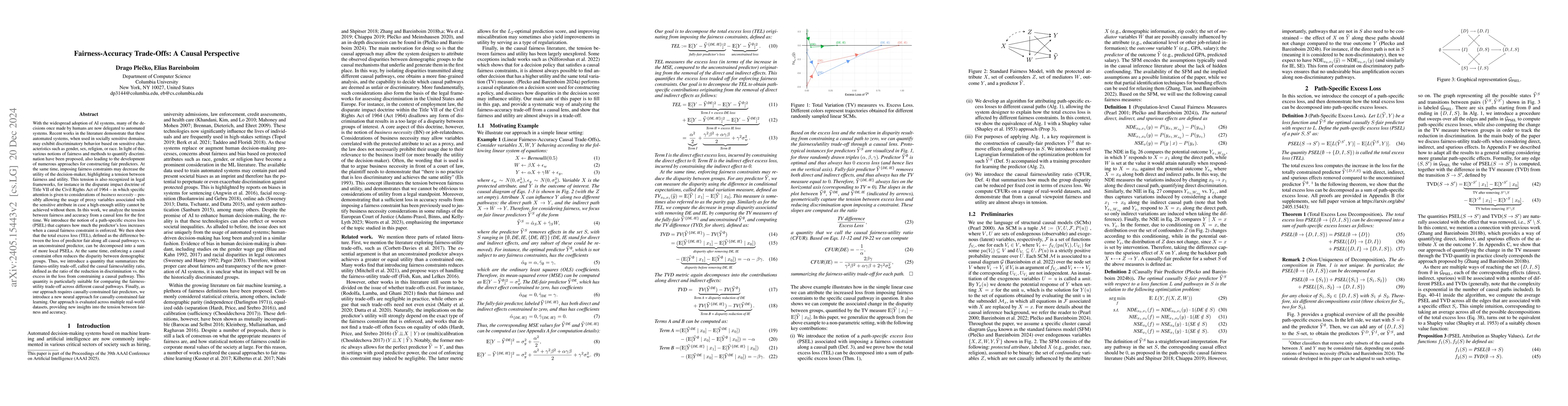 Thumbnail for Fairness-Accuracy Trade-Offs: A Causal Perspective