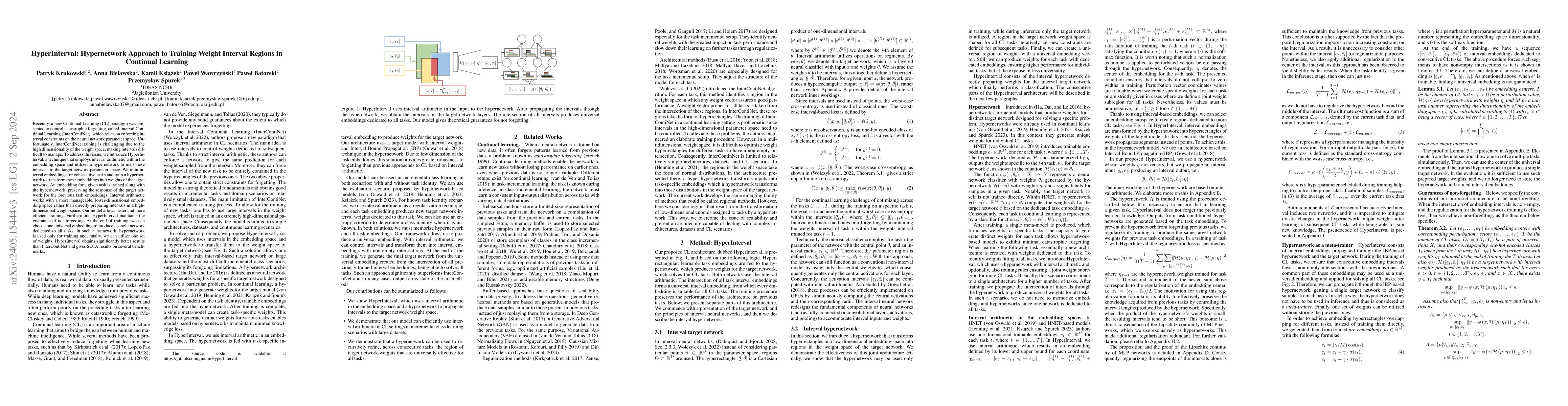 Thumbnail for HyperInterval: Hypernetwork approach to training weight interval regions
  in continual learning